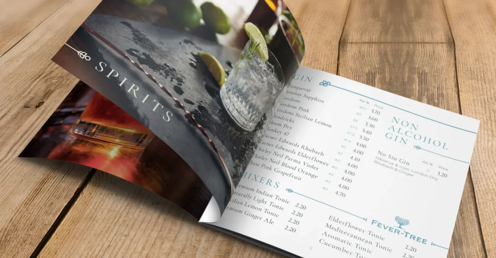 Cross Keys Drinks Menu